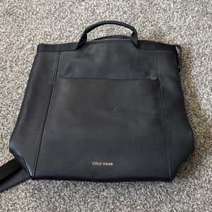 Cole Haan Black Leather Backpack